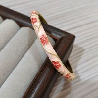 Nouveau bracelet à maillons en alliage plaqué or, motif floral, style ethnique rétro, luxe léger, sensation haut de gamme