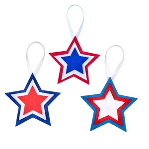 Nouvelle baguette magique de graduation 2026 avec étoiles rouges et bleues, pendentif étoile en tissu fait main pour enfants avec nœud - Product Image 5