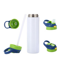 Vaso Infantil Portátil de 12oz/20oz, Vaso de Dibujos Animados Sublimable Libre de BPA, Taza de Agua Reutilizable Segura para Niños