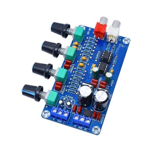 XH-M164 NE5532 Stereo Preamp Preamplifier Tone Board Audio 4 Channels Amplifiers Module 4CH CH Control Circuit Telephone Preamp