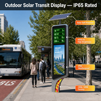 Affichage numérique extérieur commercial pour arrêts de bus, pour l'information sur les transports, la publicité et l'intégration dans la ville intelligente
