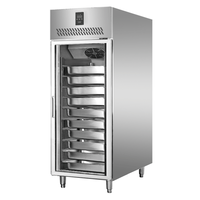 Réfrigérateur vertical commercial à porte simple en acier inoxydable pour restaurant GN -5C +5C, dégivrage automatique, OEM ODM, type européen