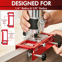 Alat Pencari Lubang Engsel Pintu dari Aluminium Alloy, Jig Router Engsel 2-in-1, Alat Pertukangan Pembuka Lubang Posisi Engsel