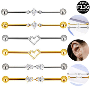 Boucles d'oreilles clous en alliage de titane avec zircon et motif papillon pour femme, bijoux de piercing tendance pour soirée - Product Image 5