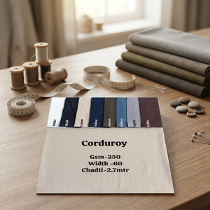 Tela de Pana Premium de 250 GSM, Textil Acanalado de 60 cm de Ancho y 2.7 m de Largo para Prendas de Vestir, Tapicería y Artículos para el Hogar - Product Image 2
