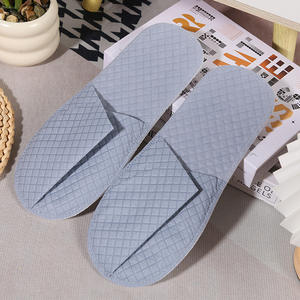 Pantuflas Desechables de Hotel de Alta Calidad, con Logotipo Personalizado, Suela Ultrafina Antideslizante, Portátiles, de Tela No Tejida con Patrón de Gofres - Product Image 3