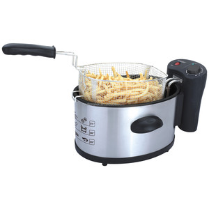 Appareil de cuisine, <span class=keywords><strong>friteuse</strong></span> électrique en acier inoxydable de 3,5 L avec panier, protection contre la surchauffe et contrôle de la température pour un usage domestique - Product Image 6
