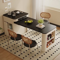 Ensemble table et chaises rectangulaires multifonctionnelles pliables et rétractables pour bureau et maison, avec emballage pour petits espaces