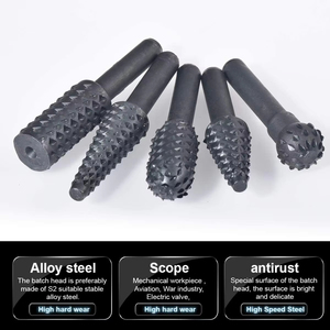 5 cái 6mm Shank Rotary Burr Set gỗ <span class=keywords><strong>rasp</strong></span> tập tin Khoan <span class=keywords><strong>Bits</strong></span> ROTARY <span class=keywords><strong>rasp</strong></span> Set cho chế biến gỗ quay tập tin mài đầu - Product Image 3