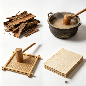 Traditional Handmade Natural Fiber Paper Perfect For Vintage Stationery And Art Creation Projects - Product Image 6