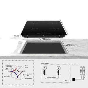 Table de cuisson à induction 4 brûleurs avec 9 niveaux de chauffe et contrôle tactile par curseur - Product Image 2