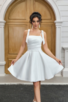 Gaun Pengantin Satin Model Ball Gown Putih dengan Ruched Bust Corset, Gaun Pengantin Custom, Satin Ivory untuk Pengantin