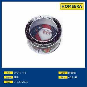 Homeera Decorative Ornament 13.5x7cm Round Iron Christmas Decoration Traditional Style - Product Image 1