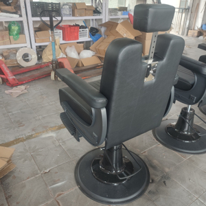 Di alta qualità moderno tutto nero sedia da barbiere per gli uomini parrucchiere sedie idraulico sedia fabbrica all'ingrosso - Product Image 4
