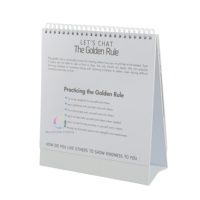 Calendrier de table en papier 2027, planificateur annuel personnalisé, impression UV pour cadeau d'entreprise, haute qualité, directement de l'usine, avec horloge