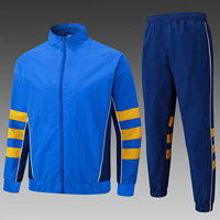 Vêtement de sport de football d'hiver à fermeture éclair intégrale en gros, veste de survêtement de football pour adultes, vêtements de sport d'entraînement pour équipe de football en plein air