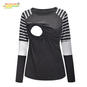 Vêtements de maternité <span class=keywords><strong>Mama</strong></span>, chemisiers à manches longues, col en V, hauts d'allaitement, vêtements de <span class=keywords><strong>grossesse</strong></span> - Product Image 4