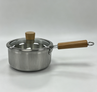 Casserole vapeur double couche en acier inoxydable avec couvercle en verre pour aliments pour bébés et sauces