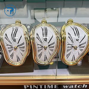 <span class=keywords><strong>Horloge</strong></span> murale silencieuse créative <span class=keywords><strong>Dali</strong></span> moderne à chiffres romains rétro, décorative pour la maison, à poser sur table ou en coin - Product Image 1