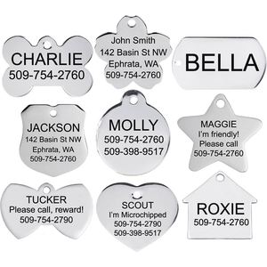 Custom High Quality Blank Pet Necklace <b>Tags</b> Engraved Collar <b>ID</b> <b>Dog</b> <b>Tag</b> - Product Image 3