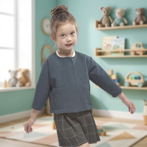 Veste pour fille de 3 ans, style anglais, respirante, écologique, coupe-vent, fabriquée à Taïwan, ODM OEM - Product Image 1