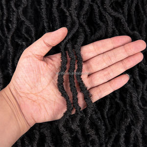 <span class=keywords><strong>Dreadlocks</strong></span> africains souples 100g 24 pouces Ombre Faux Locs Nu Goddess Locs Cheveux au crochet Cheveux <span class=keywords><strong>synthétiques</strong></span> tressés pour femmes - Product Image 3