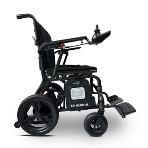KSM-507 Lightweight 13.5kg Power Wheelchair 500W Motor Carbon Fiber Folding Design <b>Wireless</b> Remote Control Portable Function - Product Image 1