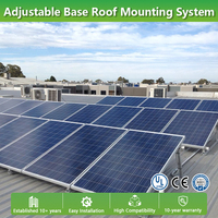Système de montage solaire en aluminium anodisé en gros avec base réglable pour l'installation de panneaux solaires sur toiture