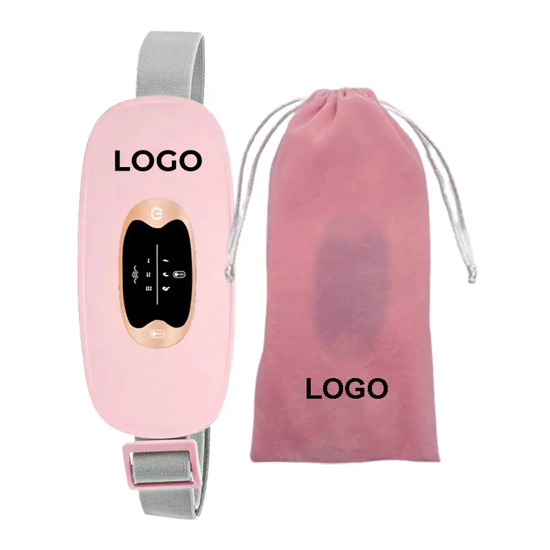 Cinturón de calor portátil para alivio del período, masajeador con almohadilla de calefacción Menstrual, Logo personalizado ajustable disponible con caja