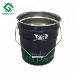 Hojalata de metal de <span class=keywords><strong>10</strong></span> litros-20 litros de pintura cubo de pintura de madera con mango - Product Image 1