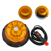 Neue LED-Rundumleuchte DC12-24V 12W IP67 Hochintensive LEDs Stroboskoplichter 4 Blinkmuster Zigarettenanzünder-Stecker
