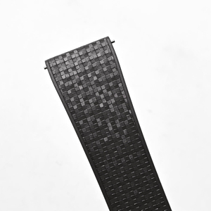 Bracelet en caoutchouc FKM CTS pour Omega et <span class=keywords><strong>Tissot</strong></span>, à libération rapide, 18 mm 22 mm, texture à carreaux, en fluororubber - Product Image 3