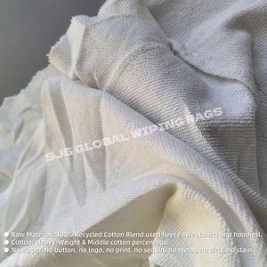 Trapos de Felpa Blancos 100% Algodón, Resistentes, Reciclados, para Limpieza Industrial - Product Image 4