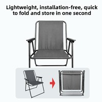 Chaise pliante de camping en aluminium, large et inclinable, pour extérieur, idéale pour la pause déjeuner, équipement de camping portable pour adultes