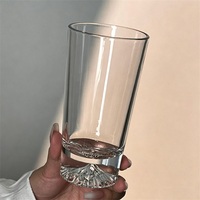 Verre en forme de montagne enneigée avec design créatif iceberg en cristal pour whisky, style INS, tasse à thé