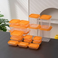 Lot de 17 boîtes de rangement transparentes pour cuisine, contenants alimentaires, organisateurs de réfrigérateur, bocaux de rangement pour snacks, noix et fruits