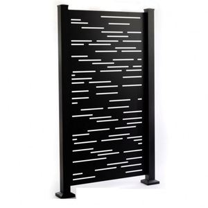 Clôture en panneaux composites pour jardin privé, revêtement poudré noir, grillage métallique, clôture en aluminium découpée au laser - Product Image 4