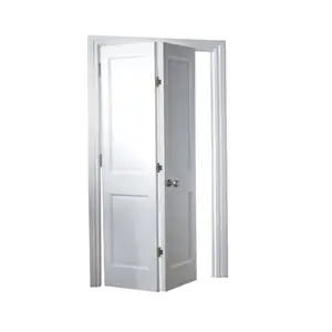 喷漆puerta de madera可滑动摇床白色双旧内饰木板门，带门框