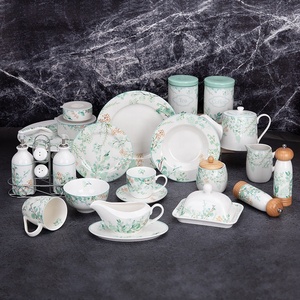 Set Alat Makan Malam Keramik Tulang Halus Grosir Desain Baru 20 Buah 47 Buah 72 Buah - Product Image 1