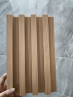 Panel Dinding WPC 3D Motif Kayu Beralur, Tahan Air, untuk Dekorasi Interior Hotel, Latar Belakang TV