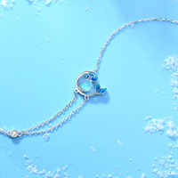 Fabricant de bracelet de mode personnalisé en argent sterling 925 plaqué chaîne queue de poisson breloque bijoux pour femmes cadeau bracelets à la mode