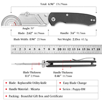 Couteau pliant utilitaire TRIVISA Puppy-BM, lame à changement rapide, manche en Micarta pour coupe-boîte, outil EDC extérieur de haute qualité