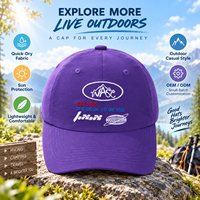 Casquette de baseball vintage violette pour hommes et femmes, 100 % coton, séchage rapide, chapeau de soleil avec motif léopard et pois, vente en gros en petites séries