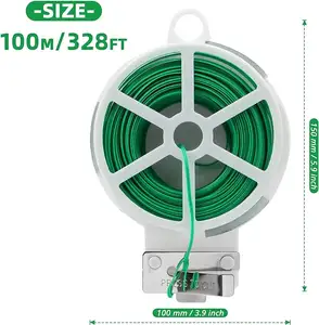Заводская многоразовая зеленая лента для садового кабеля