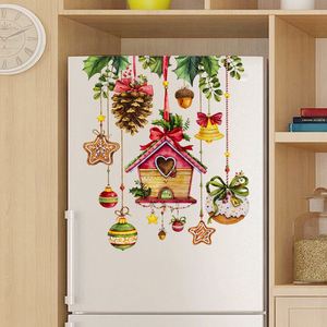 Christmas Ornament Window Sticker with <b>Pinecone</b> Bells 35x30 Festive Decorations for Home Shop Window Xmas Party Supplies - Product Image 5