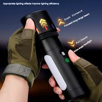 Linterna Láser Blanca de Aleación de Aluminio con Zoom Huizon, Resistente al Agua IP44, 1000 Lúmenes, 38650, Recargable Tipo C, Haz Ajustable, RGB