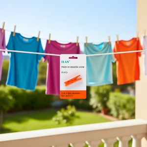 Ilan Mollette in Legno 3,5 Cm Arancioni 15 Pezzi per Asciugare il Bucato - Product Image 3