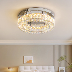 <b>Square</b> <b>Ceiling</b> <b>Light</b> <b>Led</b> Crystal Chandelier For Entryway Hallway Balcony Modern Minimalist Design - Product Image 3