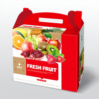 Eco-vriendelijke gerecycleerde golfkartonnen stevige fruitdoos met reliëfdruk & aangepaste logo-druk groothandel leverancier HAIXING