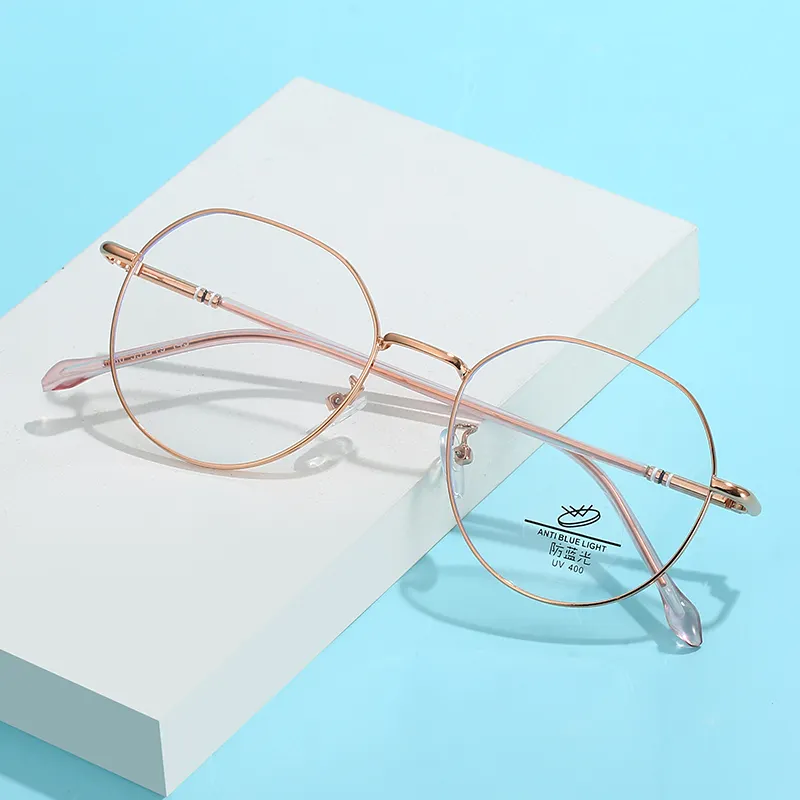 धातु मिश्र धातु Eyewear चश्मा फ्रेम पुरुषों महिलाओं अल्ट्रालाइट पर्चे निकट दृष्टि ऑप्टिकल चश्मा